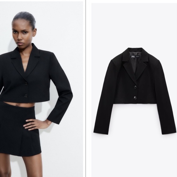 Zara limited edition celeb style cropped blazer - Picture 4 of 12